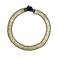 Temple Collar Bib Necklace Boho Tribal Statement With Cotton Tassels Zinc Alloy - Che Cose Belle