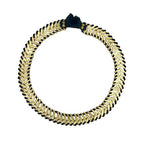 Temple Collar Bib Necklace Boho Tribal Statement With Cotton Tassels Zinc Alloy - Che Cose Belle