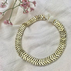 Temple Collar Bib Necklace Boho Tribal Statement With Cotton Tassels Zinc Alloy - Che Cose Belle