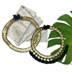 Temple Collar Bib Necklace Boho Tribal Statement With Cotton Tassels Zinc Alloy - Che Cose Belle