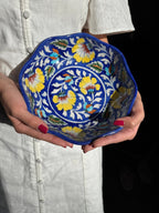 Terra Handmade Bowls — Blue Pottery, Hand - Painted Serving Bowl - Che Cose Belle