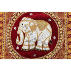 Thai Elephant Embroidered Pillow Cover - Thailand - Che Cose Belle