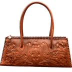 The Abby| Floral Hand-Tooled Leather Clutch & Crossbody - Che Cose Belle
