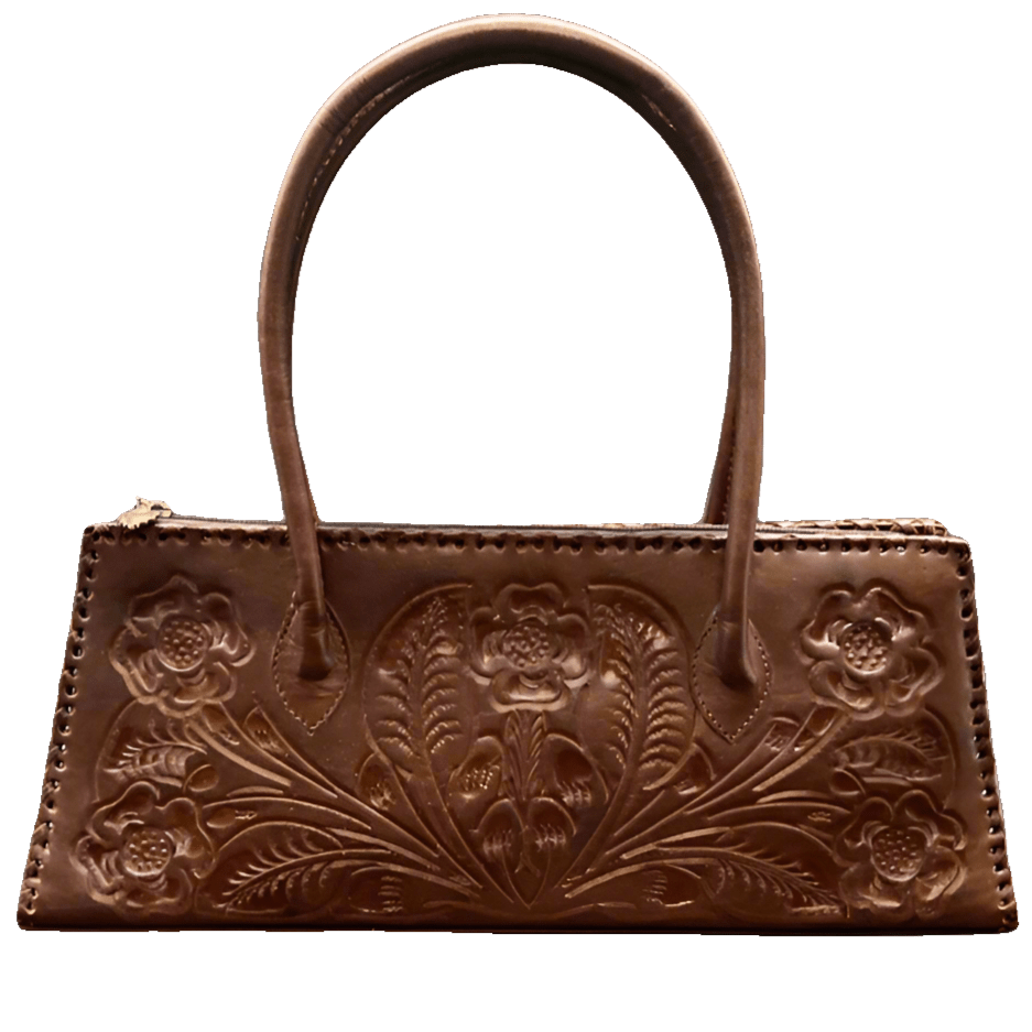 The Abby| Floral Hand-Tooled Leather Clutch & Crossbody - Che Cose Belle