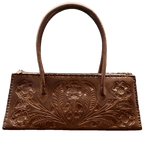 The Abby| Floral Hand-Tooled Leather Clutch & Crossbody - Che Cose Belle