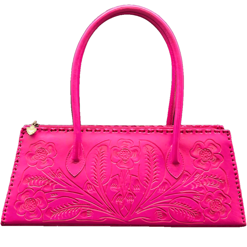 The Abby| Floral Hand-Tooled Leather Clutch & Crossbody - Che Cose Belle