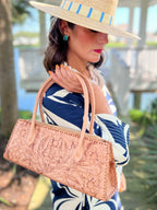 The Abby| Floral Hand-Tooled Leather Clutch & Crossbody - Che Cose Belle