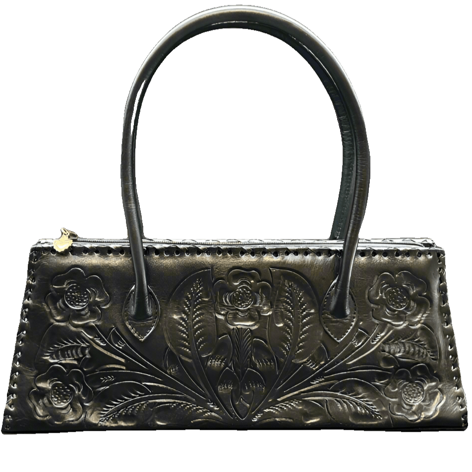 The Abby| Floral Hand-Tooled Leather Clutch & Crossbody - Che Cose Belle