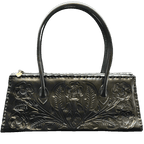 The Abby| Floral Hand-Tooled Leather Clutch & Crossbody - Che Cose Belle