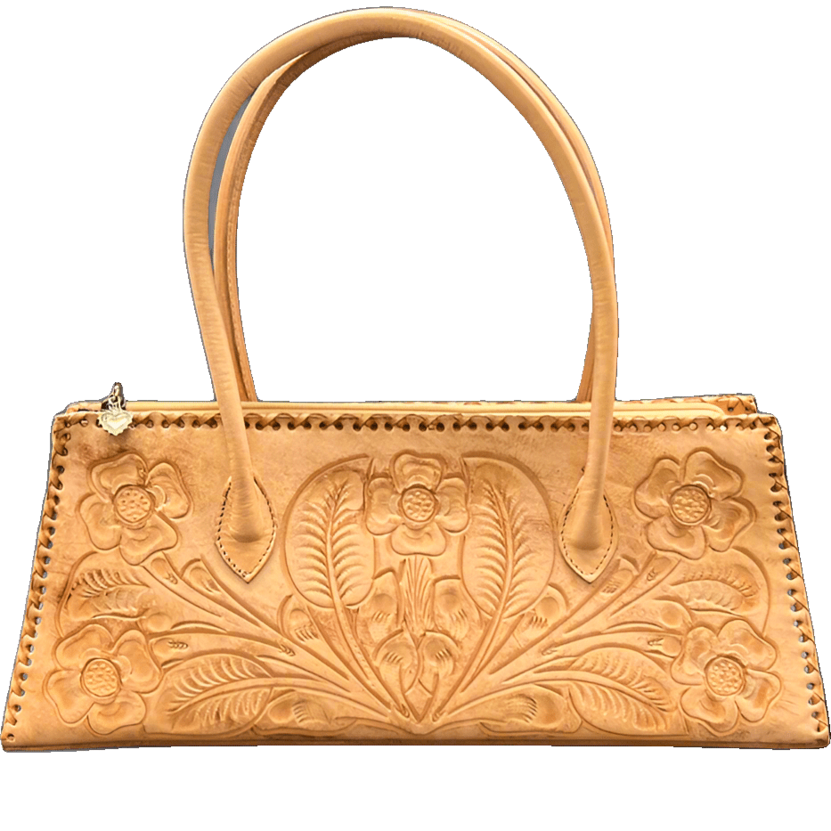 The Abby| Floral Hand-Tooled Leather Clutch & Crossbody - Che Cose Belle