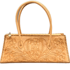 The Abby| Floral Hand-Tooled Leather Clutch & Crossbody - Che Cose Belle