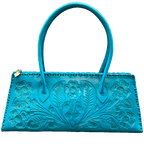 The Abby| Floral Hand-Tooled Leather Clutch & Crossbody - Che Cose Belle