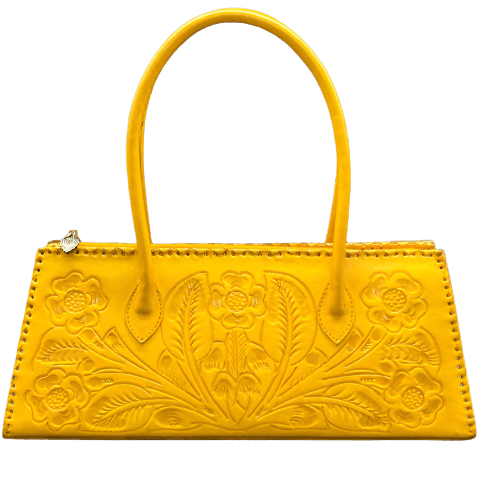 The Abby| Floral Hand-Tooled Leather Clutch & Crossbody - Che Cose Belle