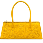 The Abby| Floral Hand-Tooled Leather Clutch & Crossbody - Che Cose Belle