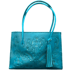 The Amy| Hand-Tooled Leather Tote Bag - Che Cose Belle