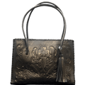 The Amy| Hand-Tooled Leather Tote Bag - Che Cose Belle