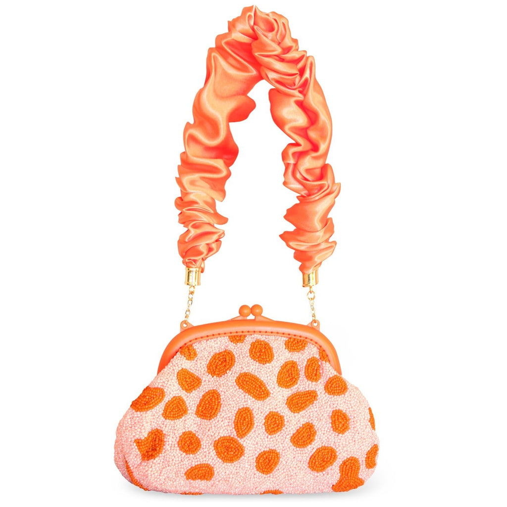 The Arnoldi Peachpuff Clutch Bag In Orange & Peach - Che Cose Belle