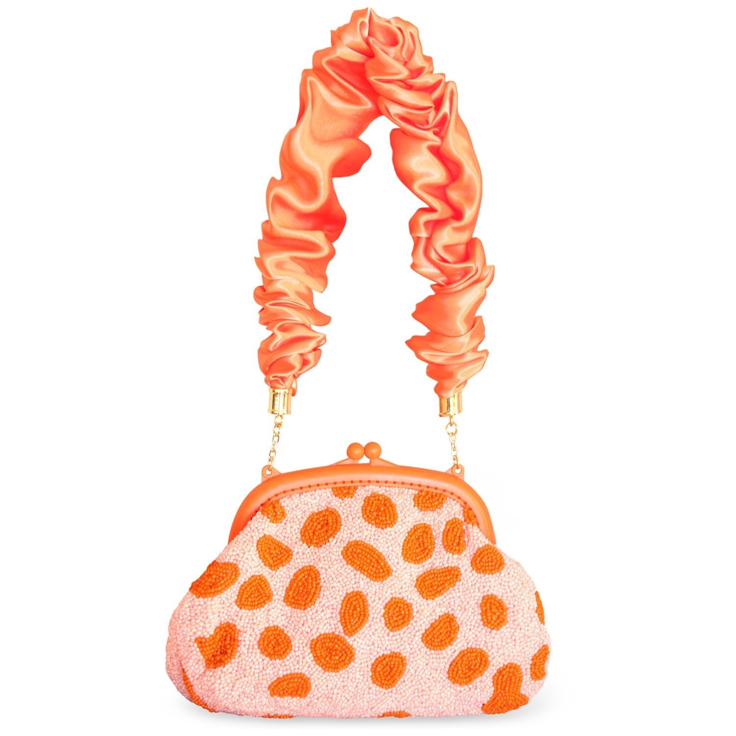 The Arnoldi Peachpuff Clutch Bag In Orange & Peach - Che Cose Belle