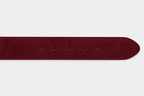 The Bari Burgundy Suede Leather Belt - Che Cose Belle