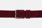 The Bari Burgundy Suede Leather Belt - Che Cose Belle
