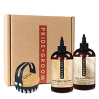 THE BATH BRUSH SET — Complete Dog Grooming Kit with Coat - Specific Shampoo, Final Coat Conditioner & Ergonomic Bath Brush - Che Cose Belle