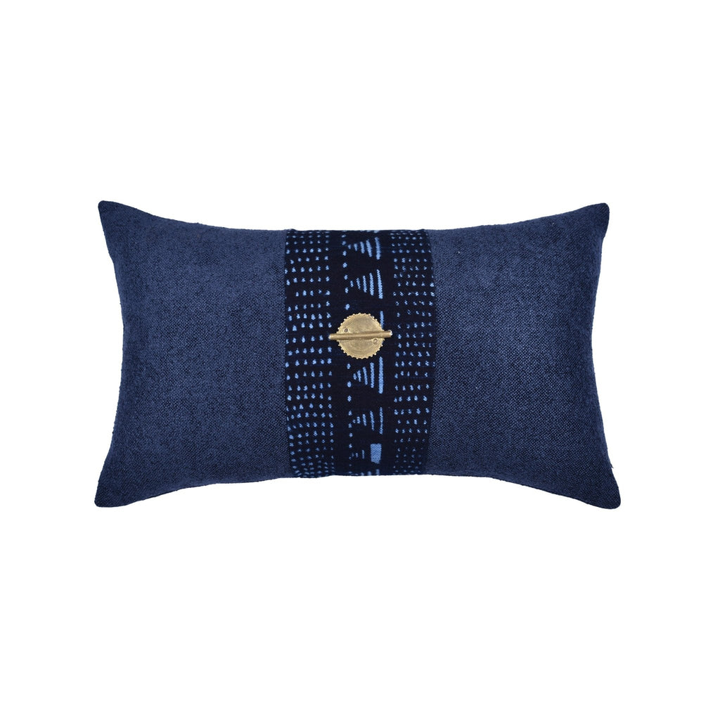 The Bis Indigo| Bogolan Handwoven Cushion Cover - Che Cose Belle