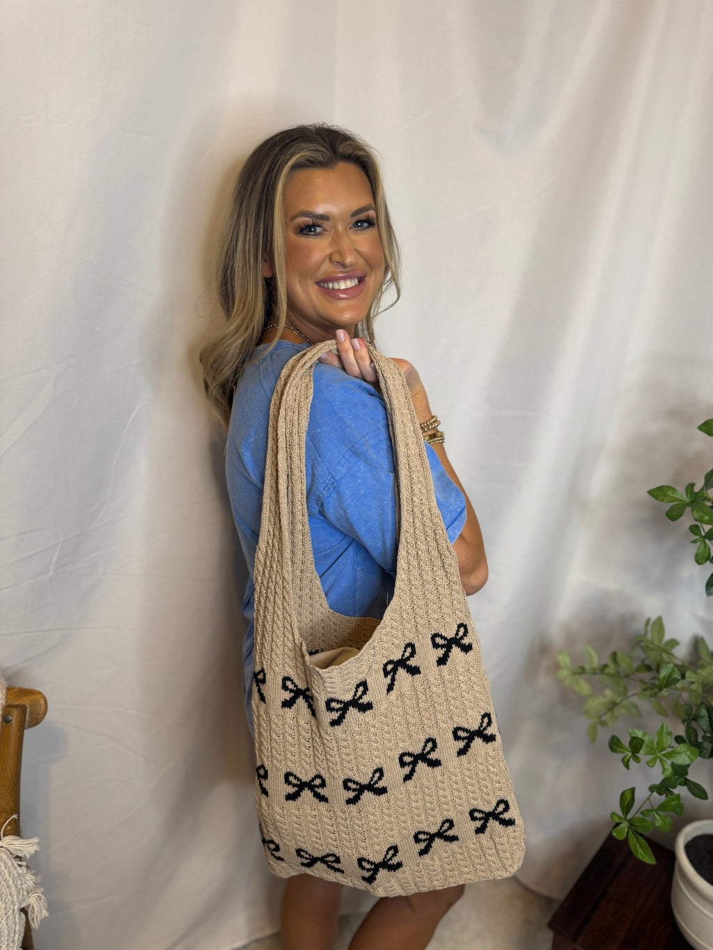 The Bow Crochet Tote Bag - Che Cose Belle
