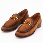 The Brooks Brown Suede Bit Loafer Men Shoe - Che Cose Belle