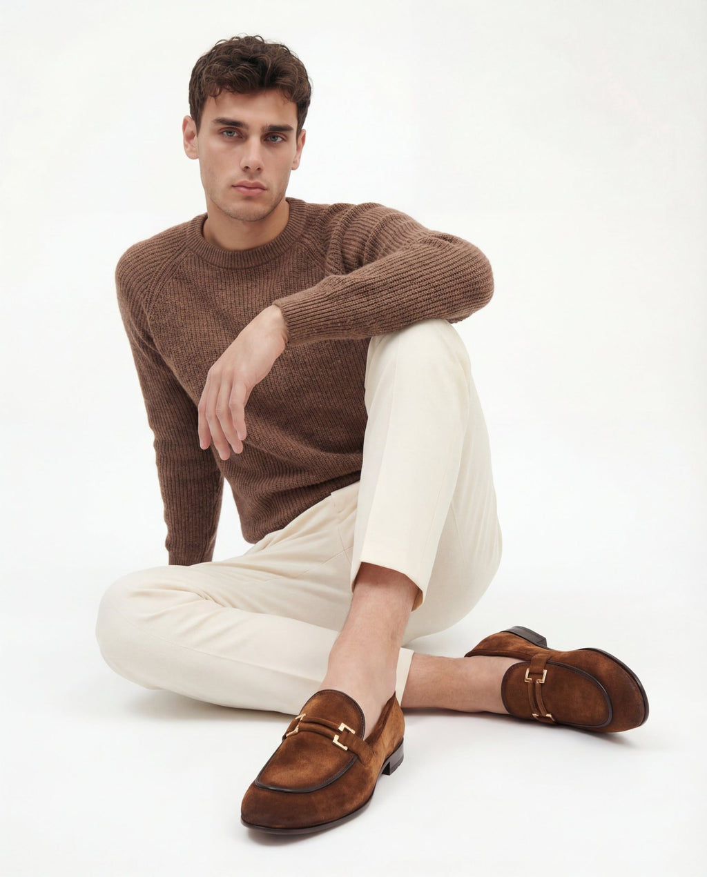 The Brooks Brown Suede Bit Loafer Men Shoe - Che Cose Belle