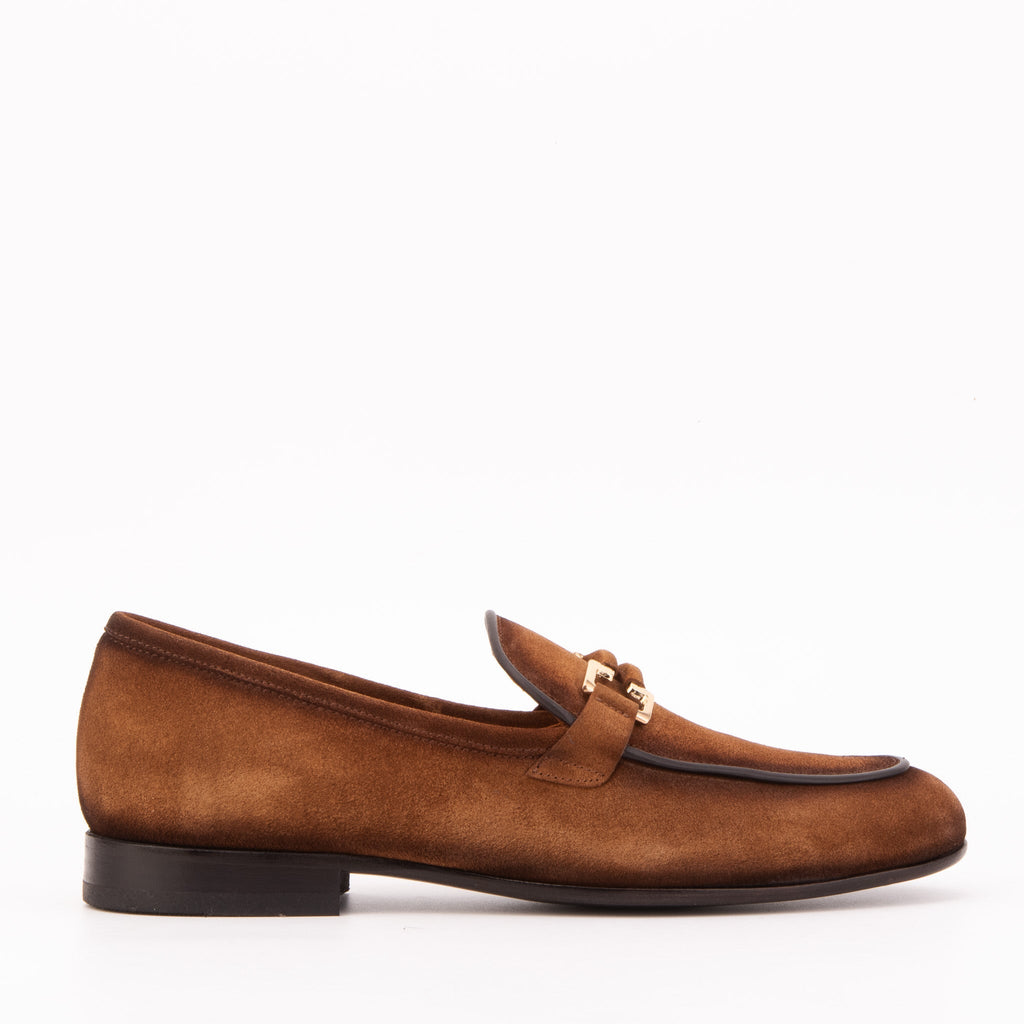 The Brooks Brown Suede Bit Loafer Men Shoe - Che Cose Belle