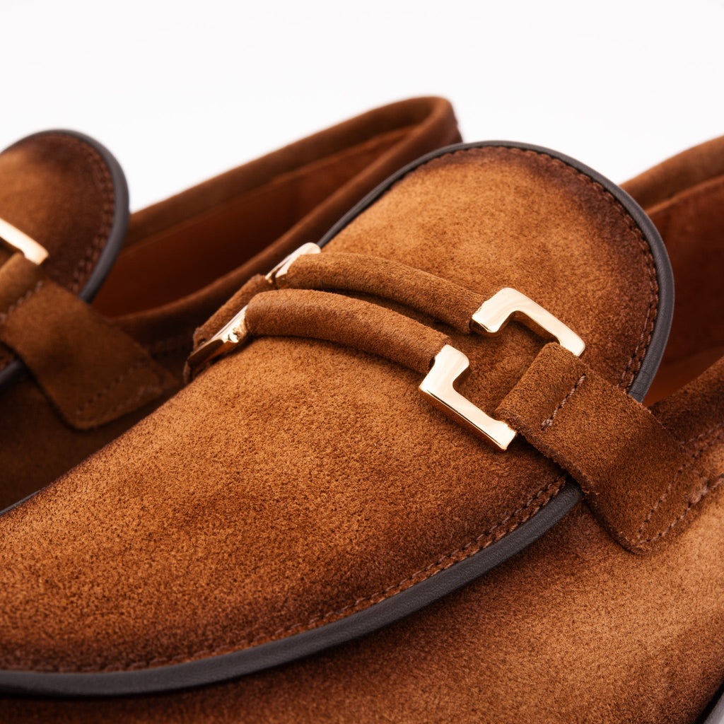 The Brooks Brown Suede Bit Loafer Men Shoe - Che Cose Belle