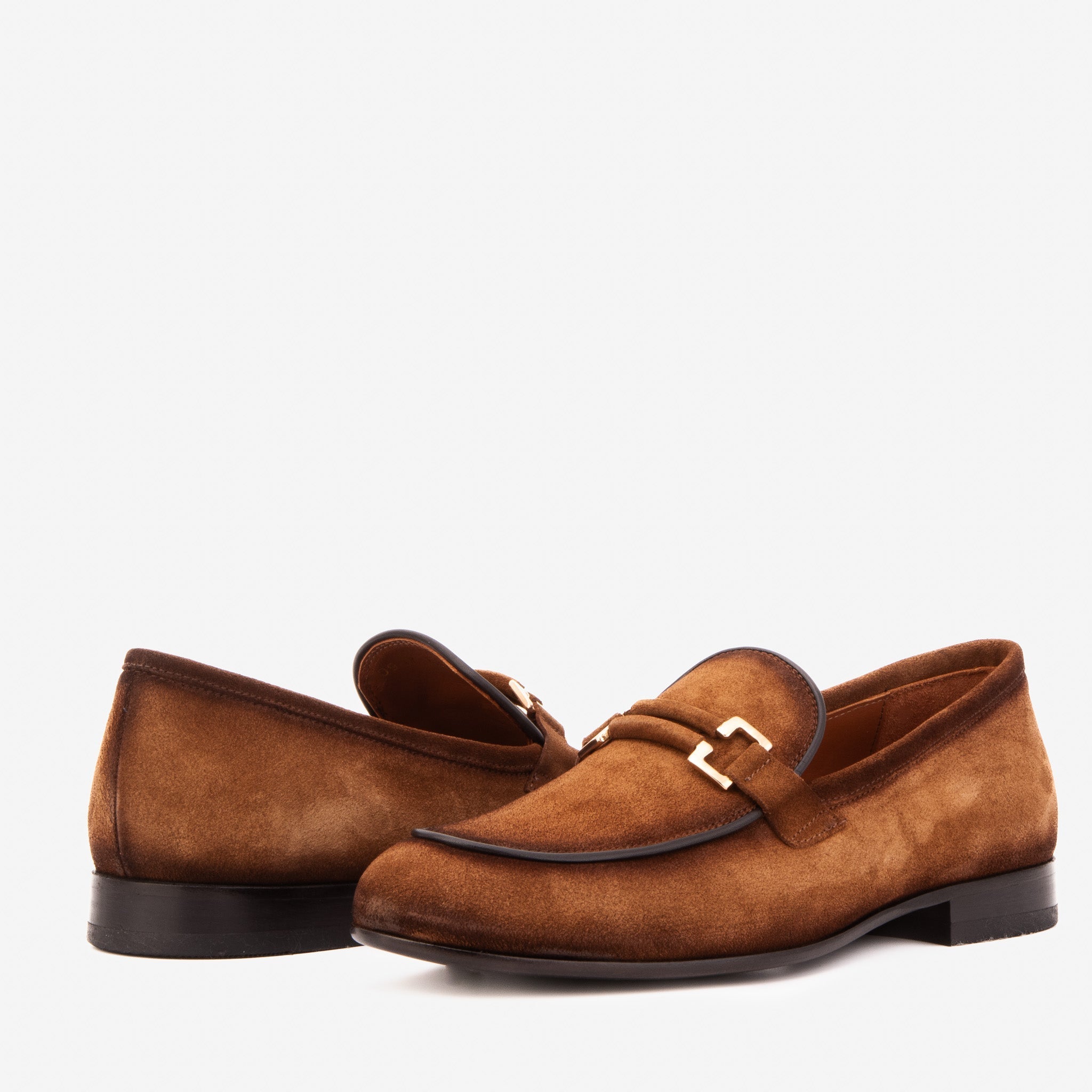 The Brooks Brown Suede Bit Loafer Men Shoe - Che Cose Belle