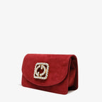 The California Burgundy Suede Leather Handbag - Che Cose Belle