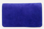 The California Sax Blue Suede Leather Handbag - Che Cose Belle