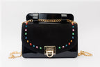 The Caris Black Leather Handbag - Che Cose Belle