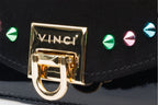 The Caris Black Leather Handbag - Che Cose Belle