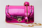 The Caris Fuchsia Leather Handbag - Che Cose Belle
