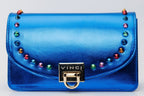The Caris Sax Blue Leather Handbag - Che Cose Belle
