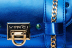 The Caris Sax Blue Leather Handbag - Che Cose Belle