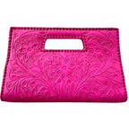 The Caroline| Hand-Tooled Leather Clutch & Crossbody - Che Cose Belle