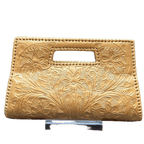 The Caroline| Hand-Tooled Leather Clutch & Crossbody - Che Cose Belle