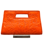 The Caroline| Hand-Tooled Leather Clutch & Crossbody - Che Cose Belle