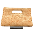 The Caroline| Hand-Tooled Leather Clutch & Crossbody - Che Cose Belle