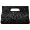 The Caroline| Hand-Tooled Leather Clutch & Crossbody - Che Cose Belle