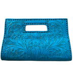 The Caroline| Hand-Tooled Leather Clutch & Crossbody - Che Cose Belle
