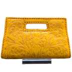The Caroline| Hand-Tooled Leather Clutch & Crossbody - Che Cose Belle