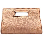 The Caroline| Hand-Tooled Leather Clutch & Crossbody - Che Cose Belle