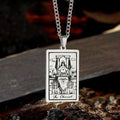 The Chariot Tarot Card Stainless Steel Necklace - Che Cose Belle