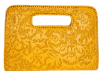 The Claire| Hand-Tooled Leather Statement Clutch - Che Cose Belle