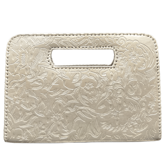 The Claire| Hand-Tooled Leather Statement Clutch - Che Cose Belle